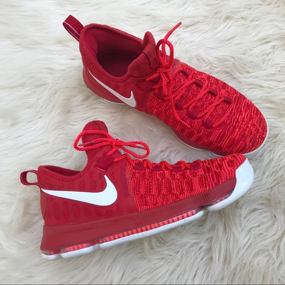 Nike Other - Nike KD 9 ‘Zoom’ Basketball Sneakers EUC Red 10.5